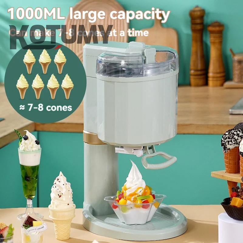 Fully Automatic Ice Cream Machine, Home Small Children DIY Homemade Cone Machine, Ice Cream Machine, Mini Ice Cream Machine