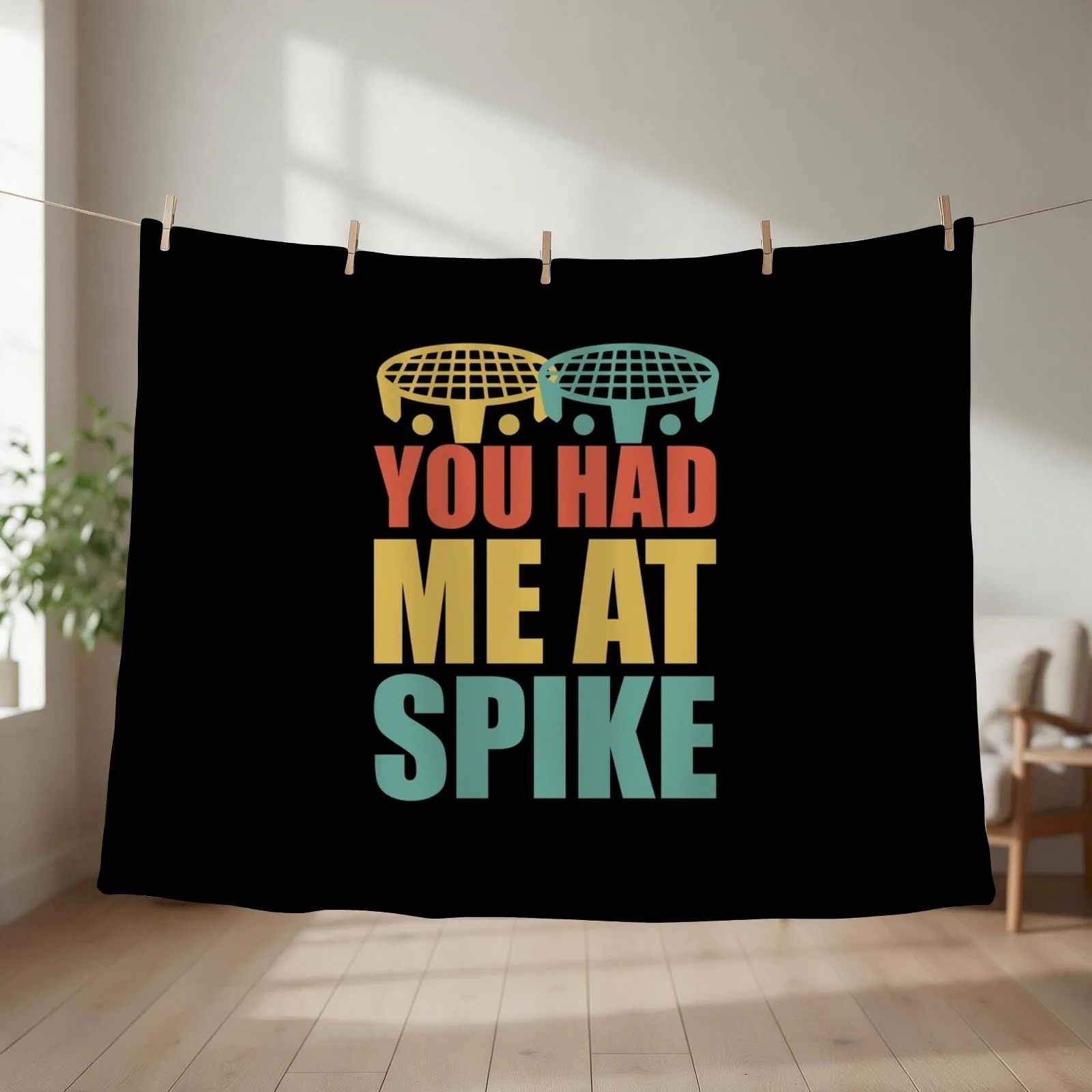 You had me at Spike - Roundnet - Spikeball Throw Blanket couch cozy soft plush fuzzy picnic outdoor blanket