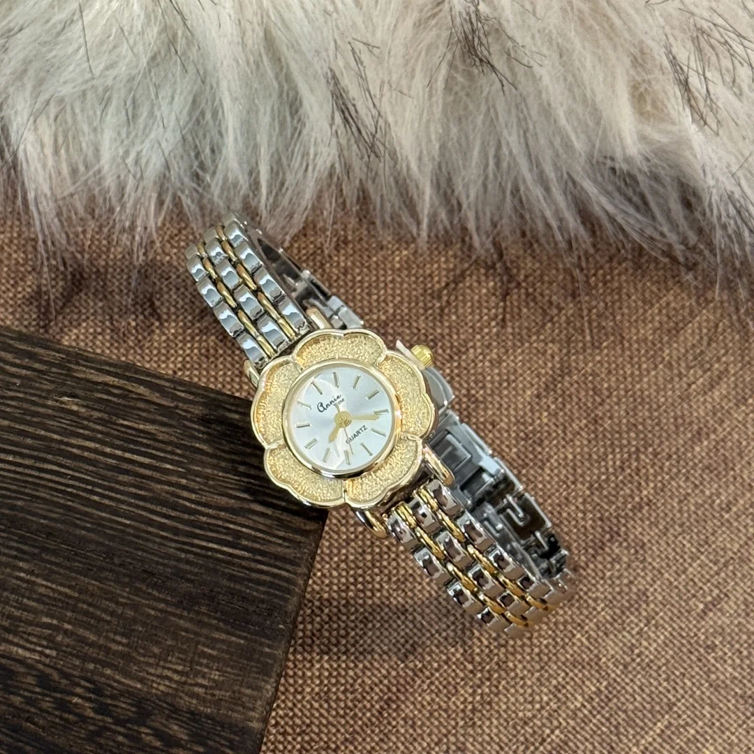 

Элегантные аналоговые кварцевые наручные часы с бриллиантами, женские часы с цветочным циферблатом, браслет со стальным ремешком, женские часы, женские часы Reloj Mujer