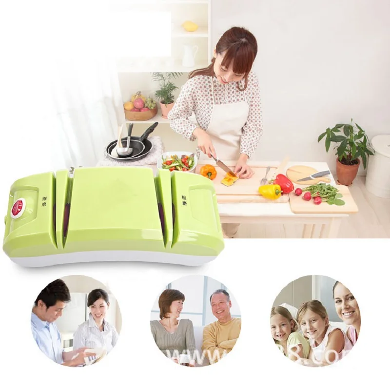 Electric Knife Sharpener, 2Stage Knife Sharpener Electric for Home,Multifunctional Knives Scissors Sharpening Machine Protection