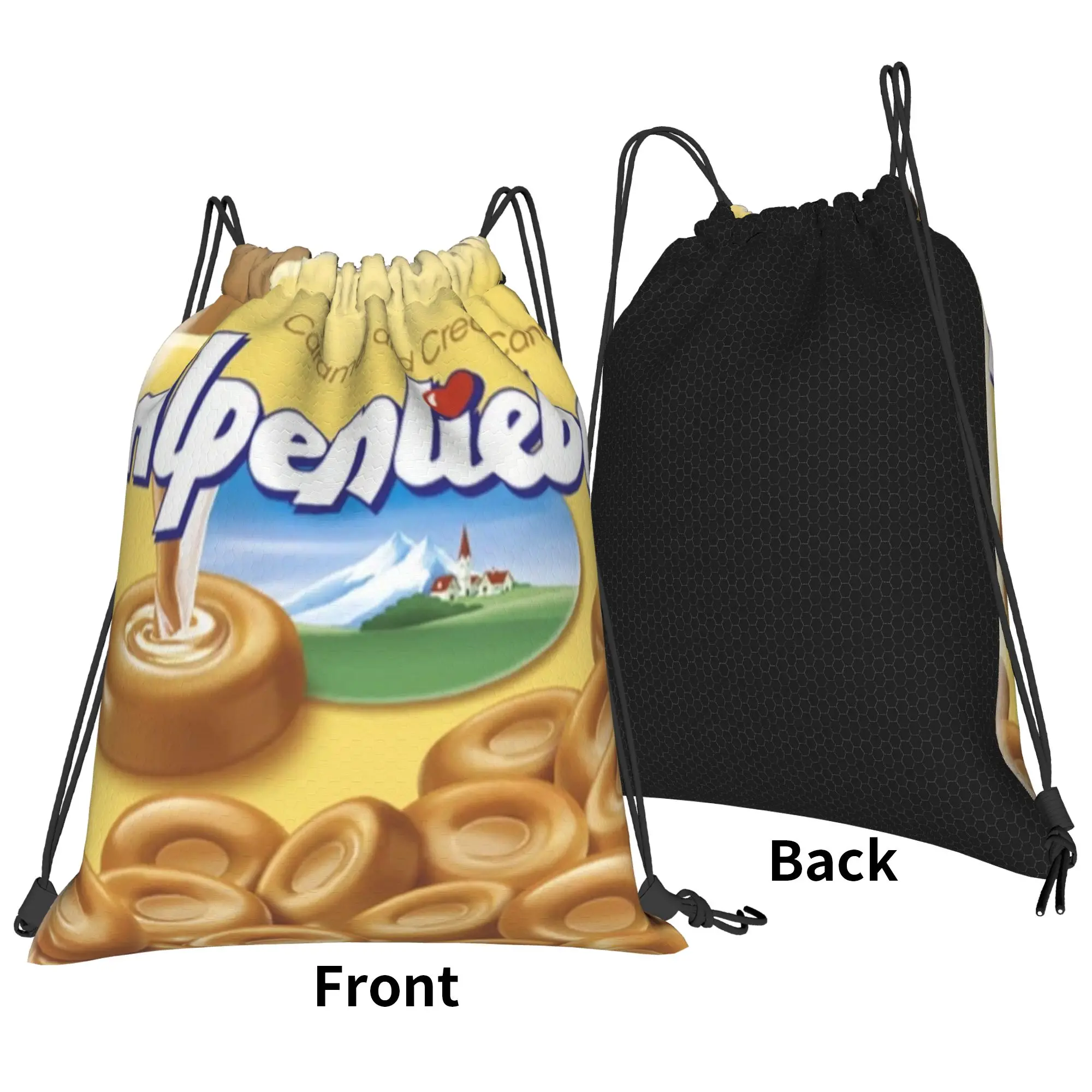 A-Alpenliebee Gold Fantasy Castle Portable Travel Riding Gym Drawstring Storage Sporty Backpacks