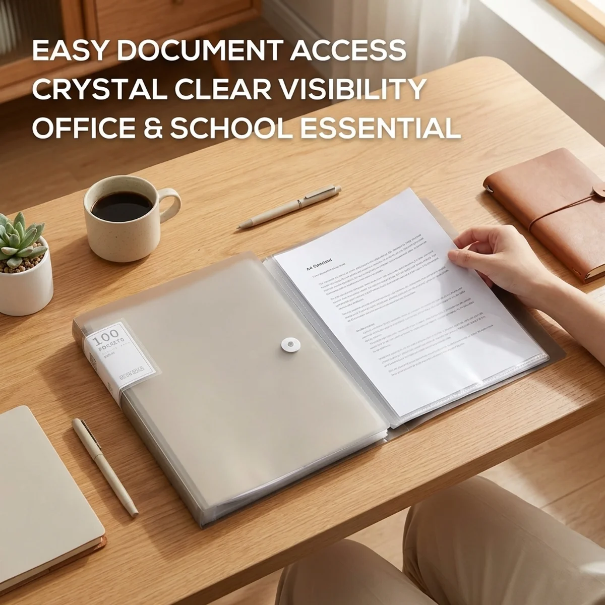 A4 Large Capacity Folder – Multi-Color Document Organizer with Secure String ClosureKeep papers,receipts,and files neat!
