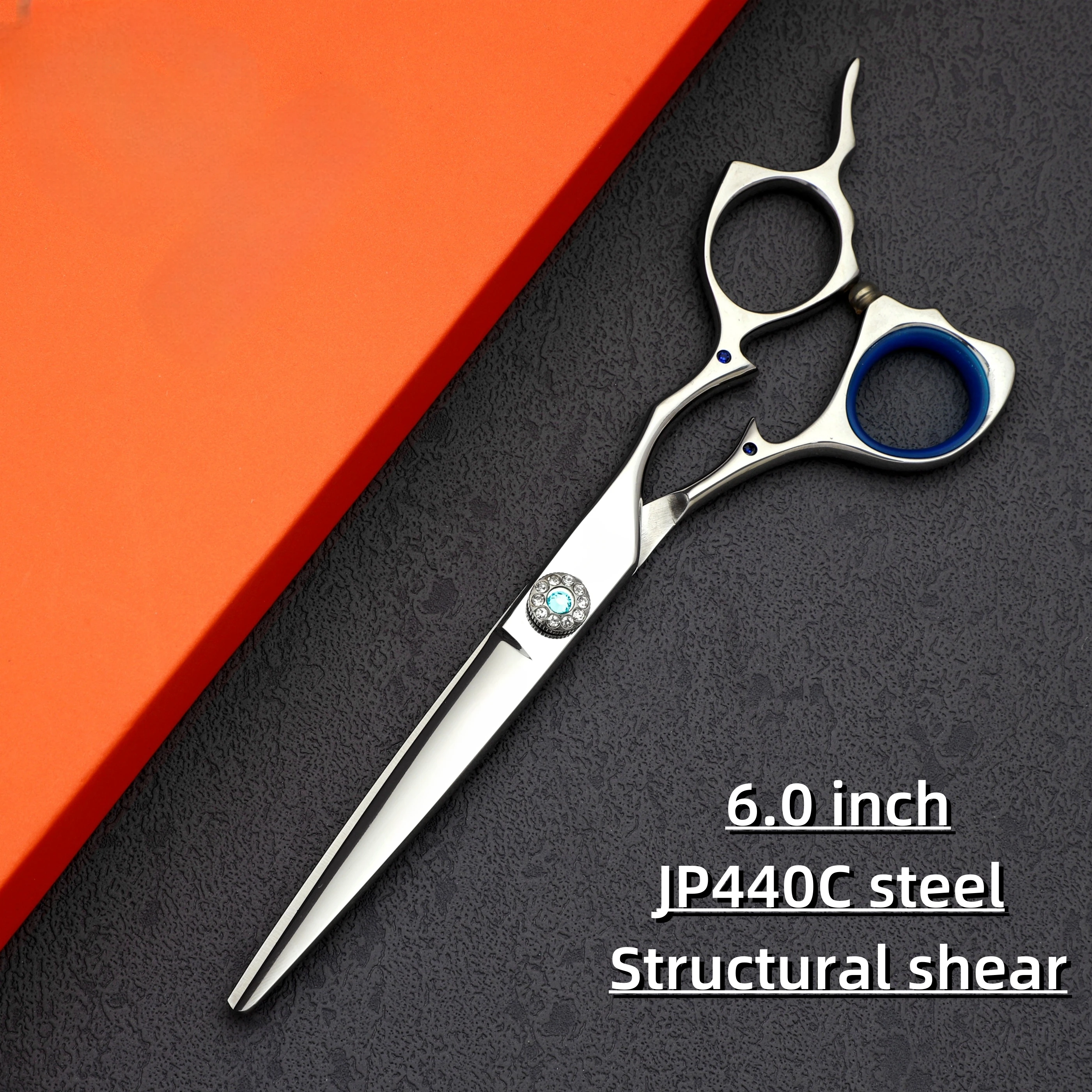 Professional Barber scissors，440C steel Hair thinning shears，5.5-6.0-6.5-7.0 inch Straight snips，High quality barber accessories