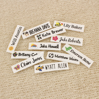 Custom School Labels, Ironing Labels, Personalized Name, Clothing, Organic Cotton Labels,Children's Names,Brand Tags, TB5657
