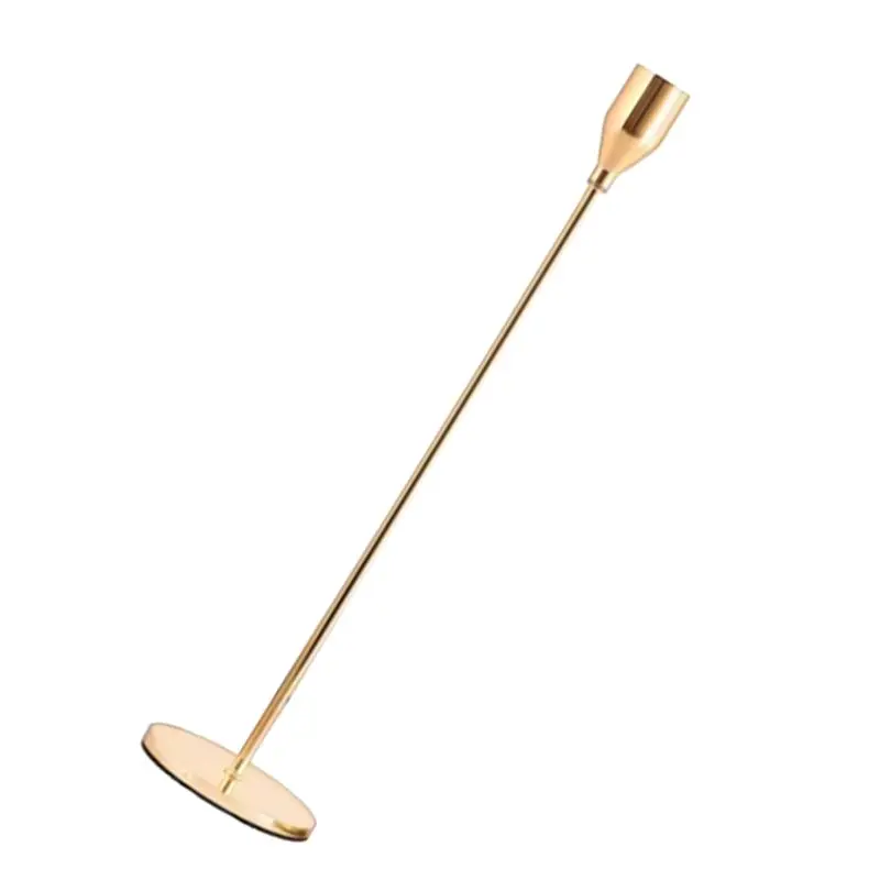 A45U 3Pcs Metal Candle Holders Simple Golden Wedding Decoration Bar Living Room Decor Home Decor Candlestick