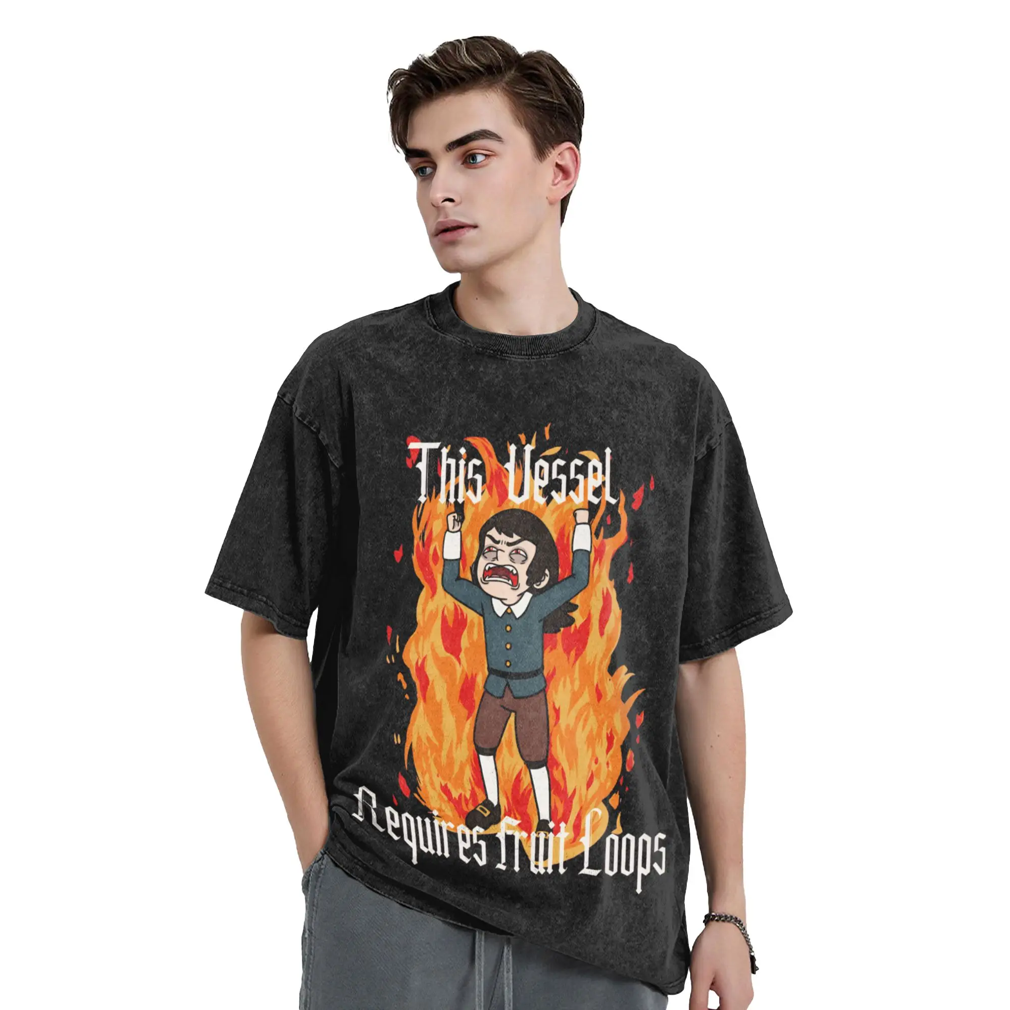 Feed Me Katherine Haunted Hotel  Merch Washed T Shirt for Men Women Streetwear Hip Hop T-Shirts Summer  Tee Shirt Cotton