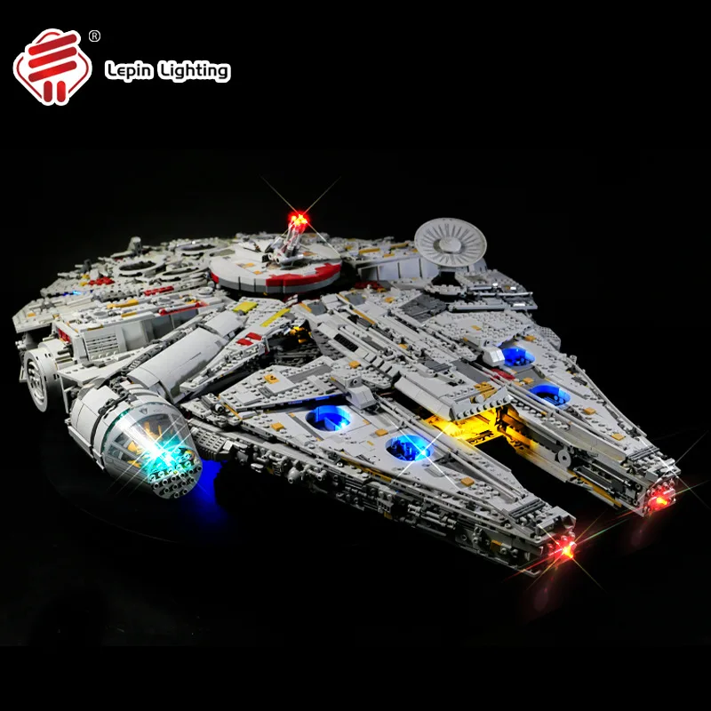 DIY LED Light Kit For LEGO 75192 Ultimate Millennium Falcon Building Block Set（Only LED Light,Without Blocks Model）