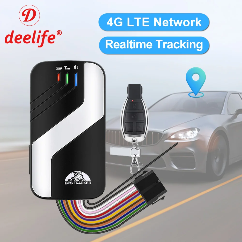 Deelife 4G GPS Tracker for Car Vehicle Auto Tracking Device Motorcycle Motorbike Real Time Locator Tracker Devices