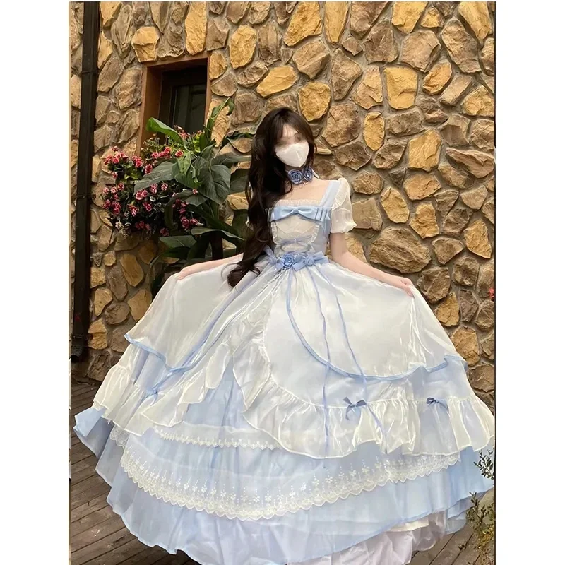 

French Romantic Style Lolita Op Elegant Girl Cosplay 2023 New Chic Fairy Princess Dress Gorgeous Sweet JSK wedding Party Dress