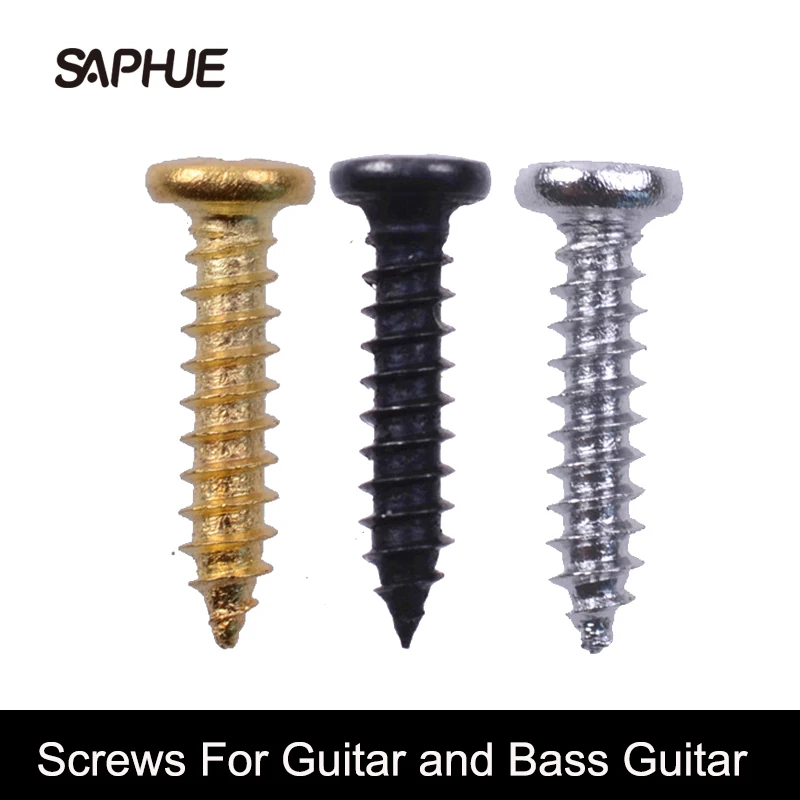 Acoustic Electric Guitar Tuning Pegs Screws, Bass Guitar Machine Heads Mounting Screws, Black, Gold, Chrome, 50 Pcs, 100Pcs