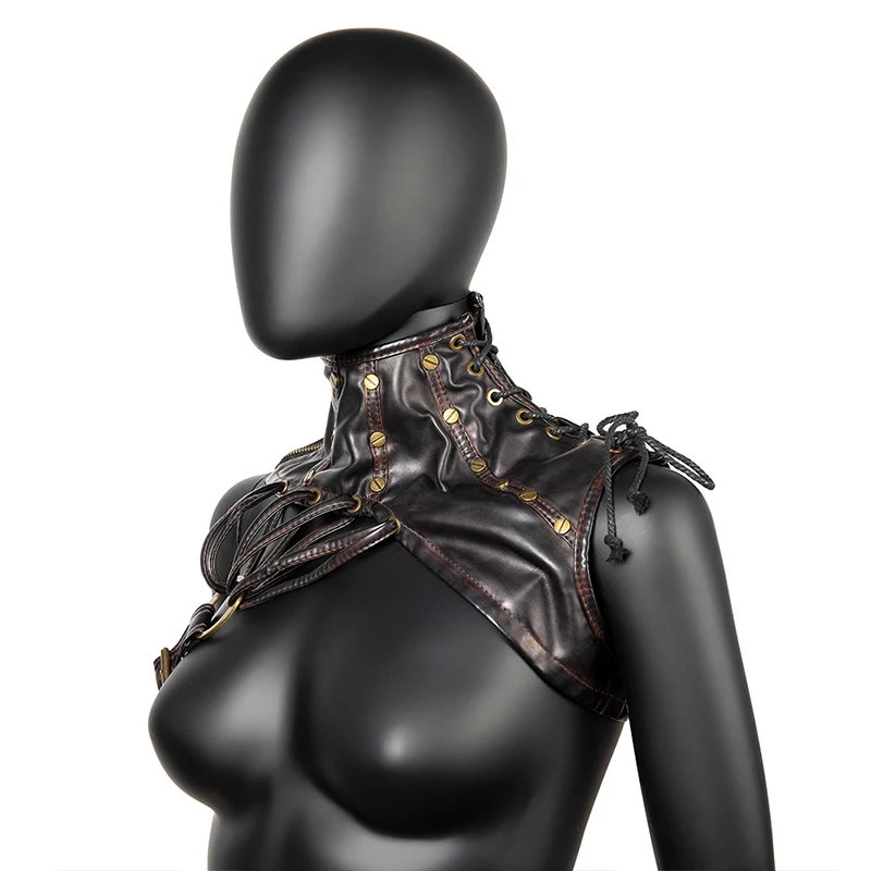 Halloween Adult Punk Fake Shoulder Wrap Cape sciarpa Halloween Cosplay Rave Party Stage Show accessorio Costume