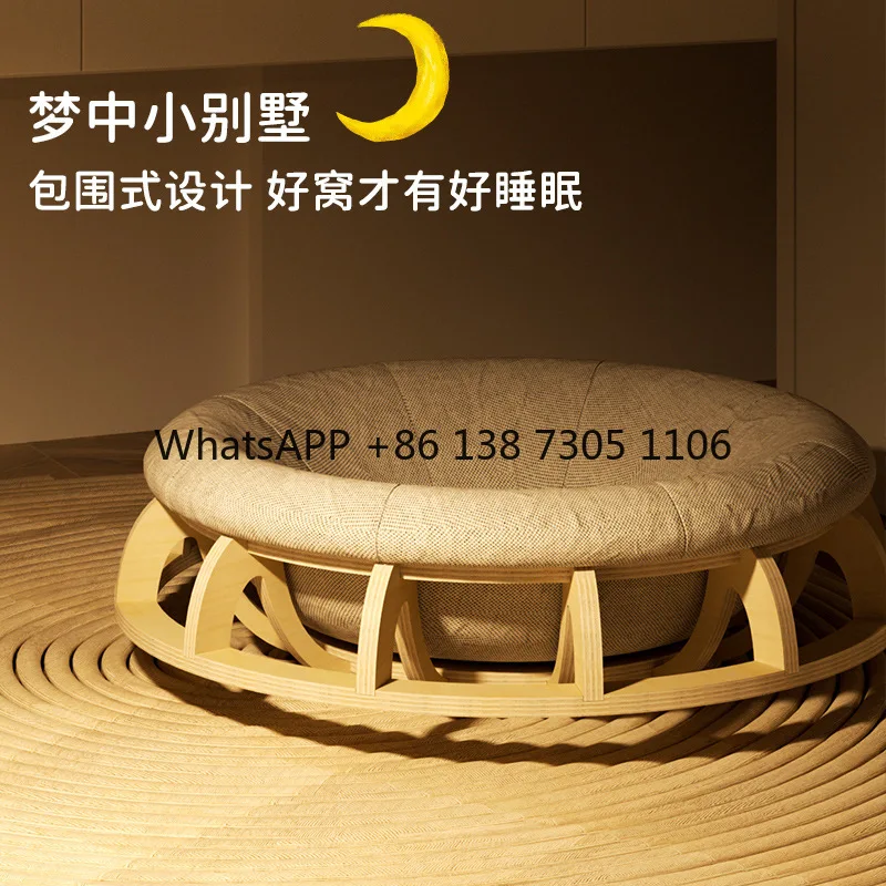 

Gyro cat litter all-season universal wooden round sofa cloth cat bed pet dog litter pet bed