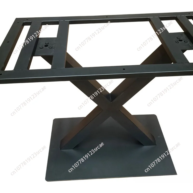Rectangular cross column base dining table foot coffee table rack tea table bracket metal legs stainless steel dining
