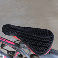 Bicycle Seat Saddle Cover Elastic Polyester Mesh Breathable Bike Supplies Black Fits Saddles 3D Honeycomb Comfort Cycling