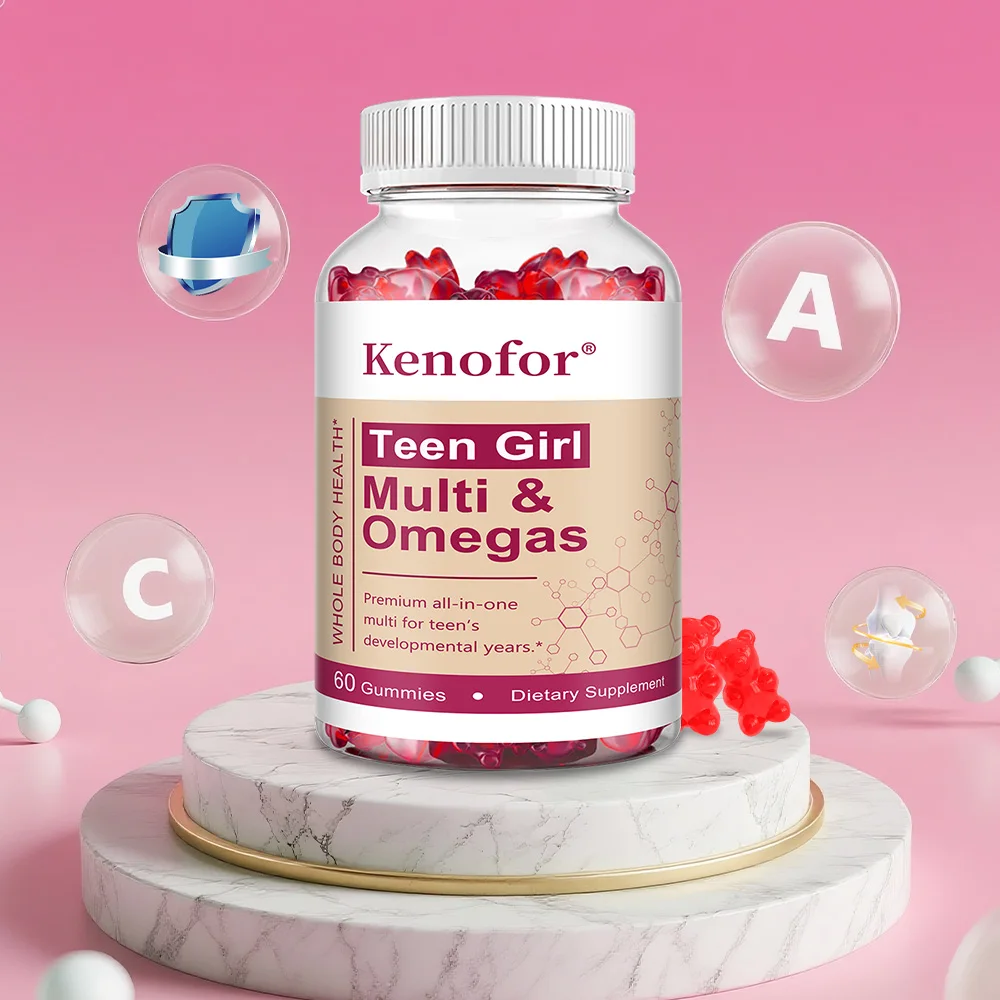 Teen Girl Multi with Omegas - Premium All-in-One Multivitamin for Developmental Years, Whole Body Health