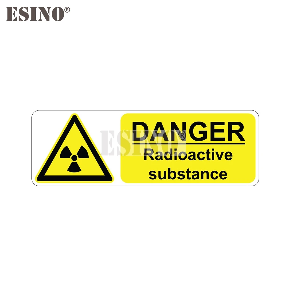 Car Styling Creative Warning Danger Radioactive Substance Cartoon PVC  Waterproof Car Body Sticker Pattern Vinyl