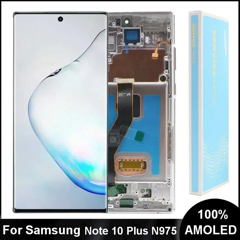 

AMOLED Note 10 Plus Lcd Screen For Samsung Galaxy note10 plus Lcd N975 N9750 N975F Note 10+ With frame LCD Display Touch Screen