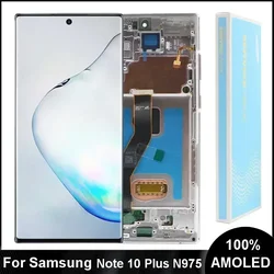 AMOLED Note 10 Plus Lcd Screen For Samsung Galaxy note10 plus Lcd N975 N9750 N975F Note 10+ With frame LCD Display Touch Screen