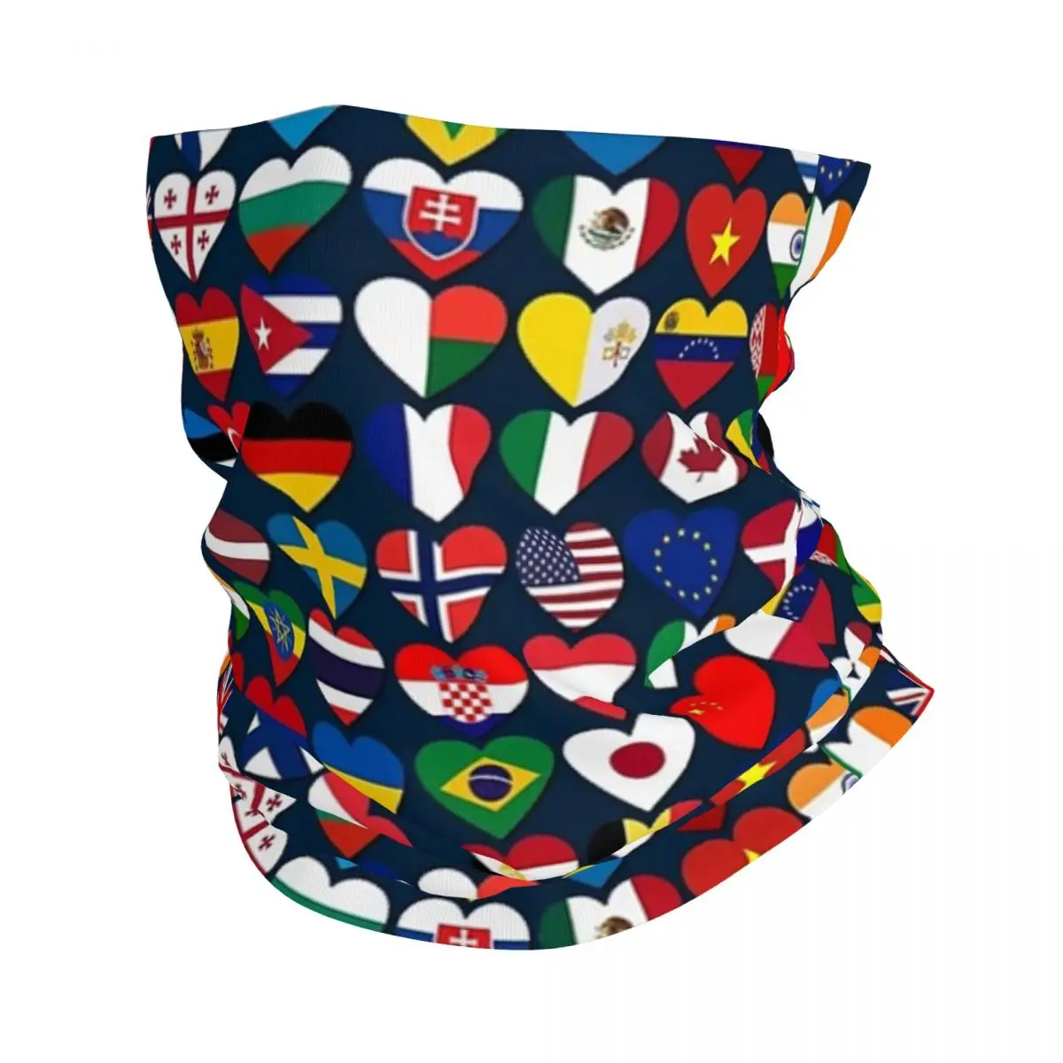 Flags Of The Countries Of The World,International Gift Bandana Neck Gaiter Printed Face Scarf Headband Cycling Unisex Adult