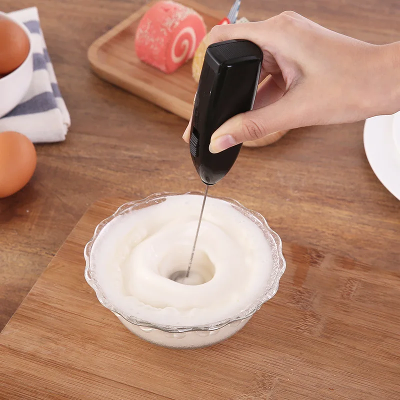 1PC Battery Model Handheld Egg Beater Froth Mixer Kitchen Automatic Coffee Milk Foaming Mixer Kitchen Whisk Tools