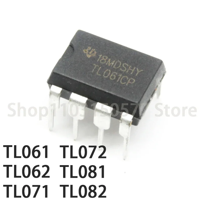 TL061 TL062 TL071 TL072 TL081 TL082CP CN IP ACN ACP en DIP8, 1 unidad