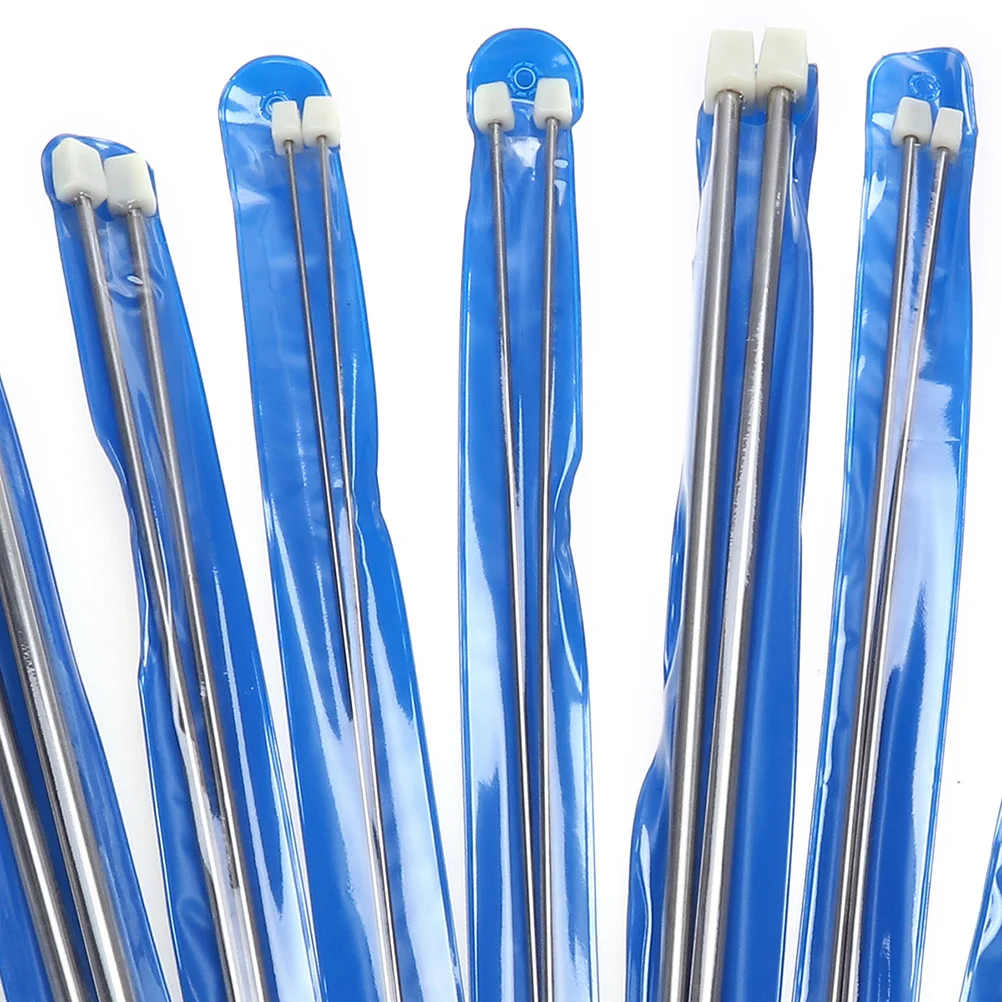 

11Pairs 36cm Stainless Steel Straight Single Pointed Knitting Needles 2-8mm Smooth Yarn Glide Sweater Weaving Tools Supplies