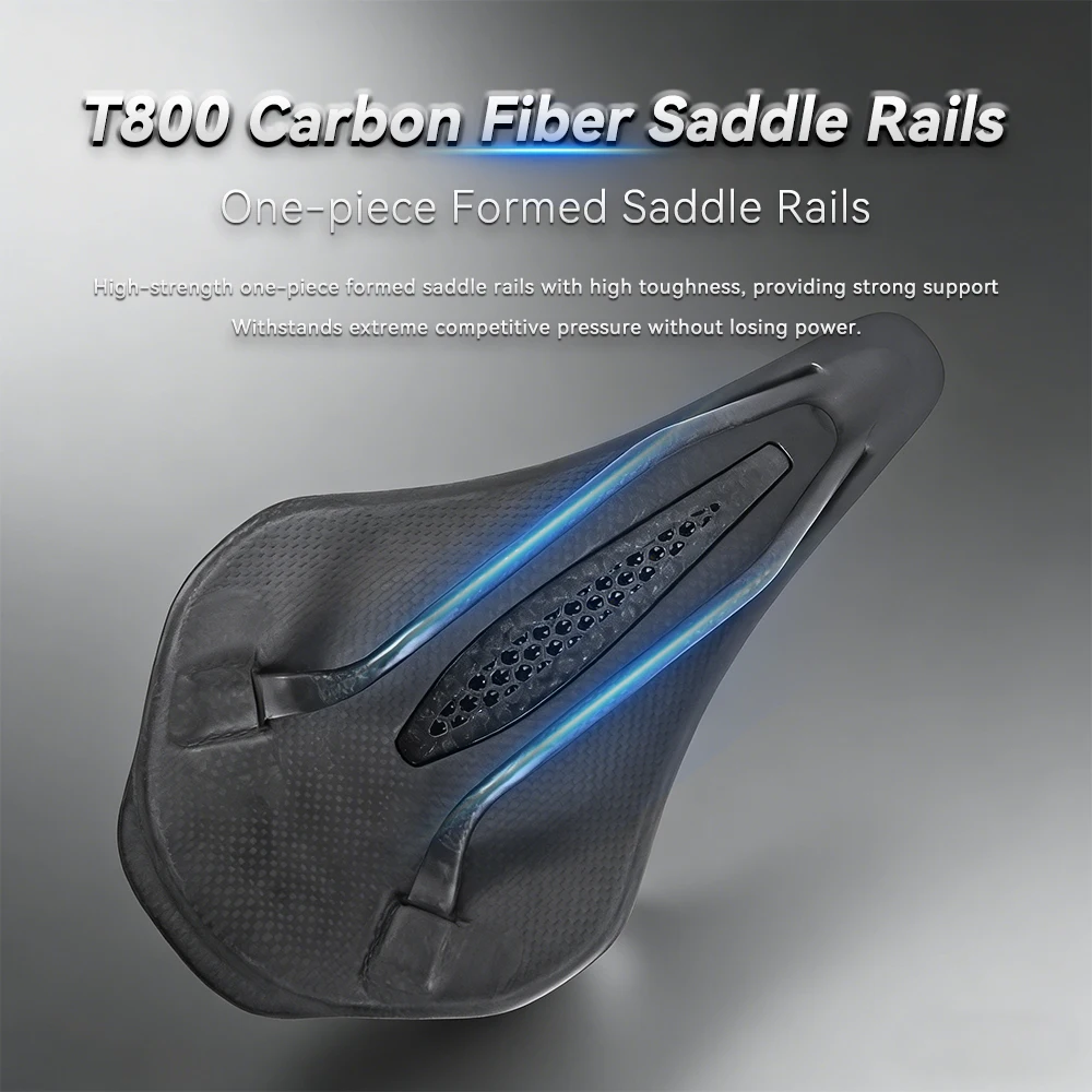 3D-Gedruckter Fahrradsattel 264*145mm 173,5g Ultraleichter Carbonfaser-Hohlsattel Komfortabel Atmungsaktiv für MTB Gravel Rennrad – Detail 3