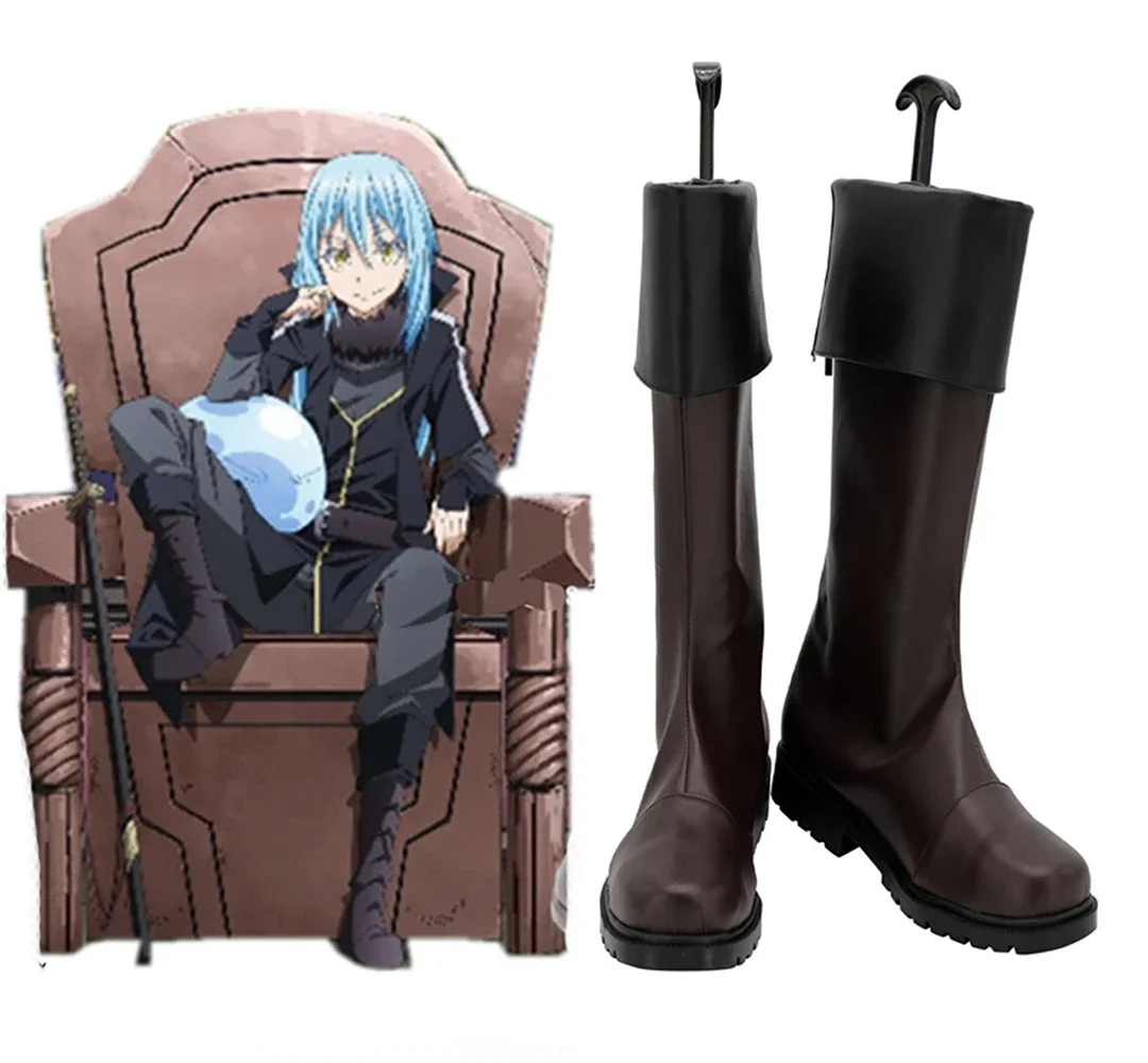 That Time I Got Reincarnated as a Slime Rimuru Tempest Cosplay Boots - Brown, Customized Shoes