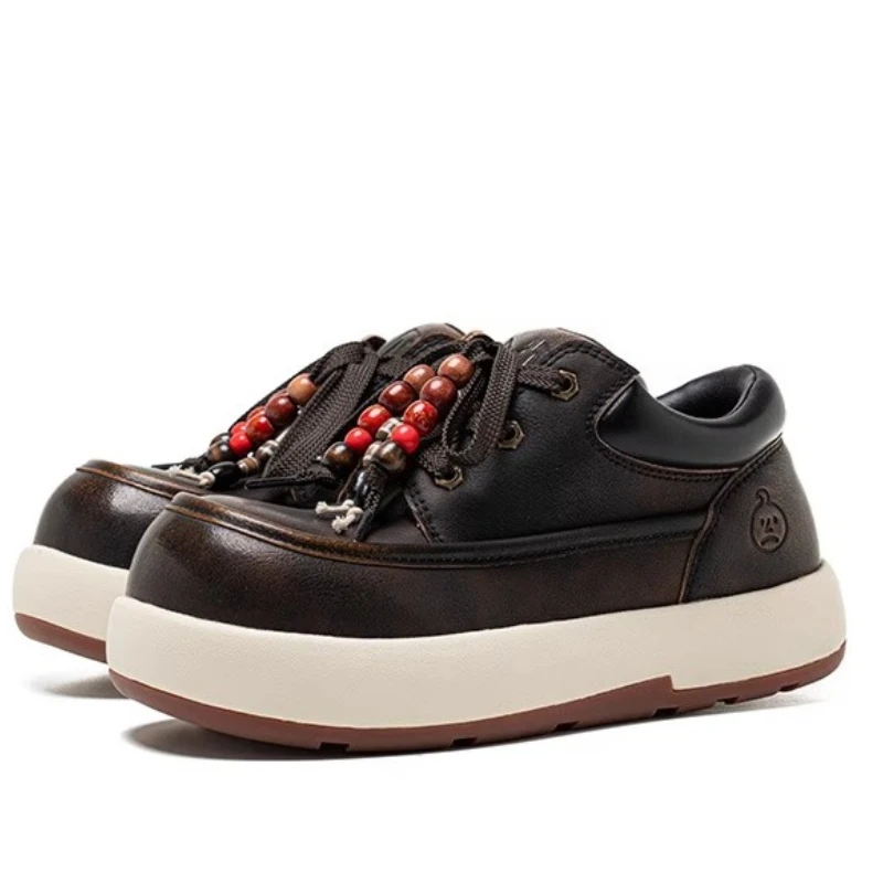 

Dark Brown Kangaroo Shoes for Men's Women's Fashion Thick Soled Height Increasing Tooling Shoes Outdoor Lightweight Casual Shoes