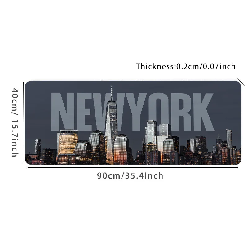 نيويورك بناء الجمالية كبيرة ماوس الوسادة مكتب عمل حصيرة الكمبيوتر لوحة المفاتيح عدم الانزلاق مكتب عمل غرفة اكسسوارات الديكور