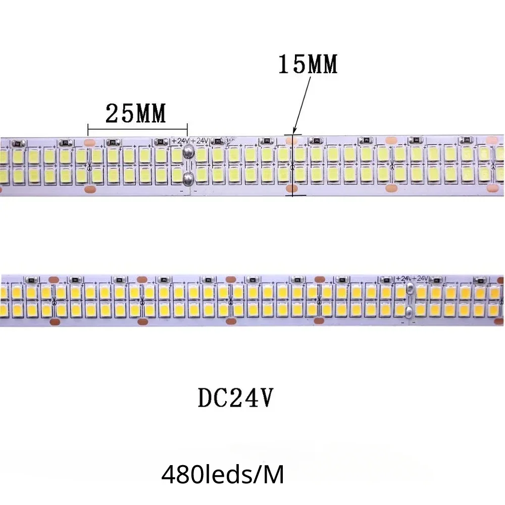 Tira de LED 2835 SMD 240LEDs/m 5M 300/600/1200 Leds DC12V cinta de cuerda LED Flexible de alto brillo luz blanco cálido/blanco frío