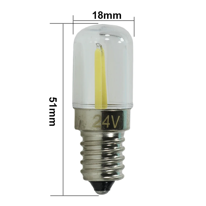 Led Filament Bulb 2W E14 12v 24v 110v 220v Candle Spotlight For Chandelier Replace 30W Halogen Lamp 12 24 Volt Home Indoor Light