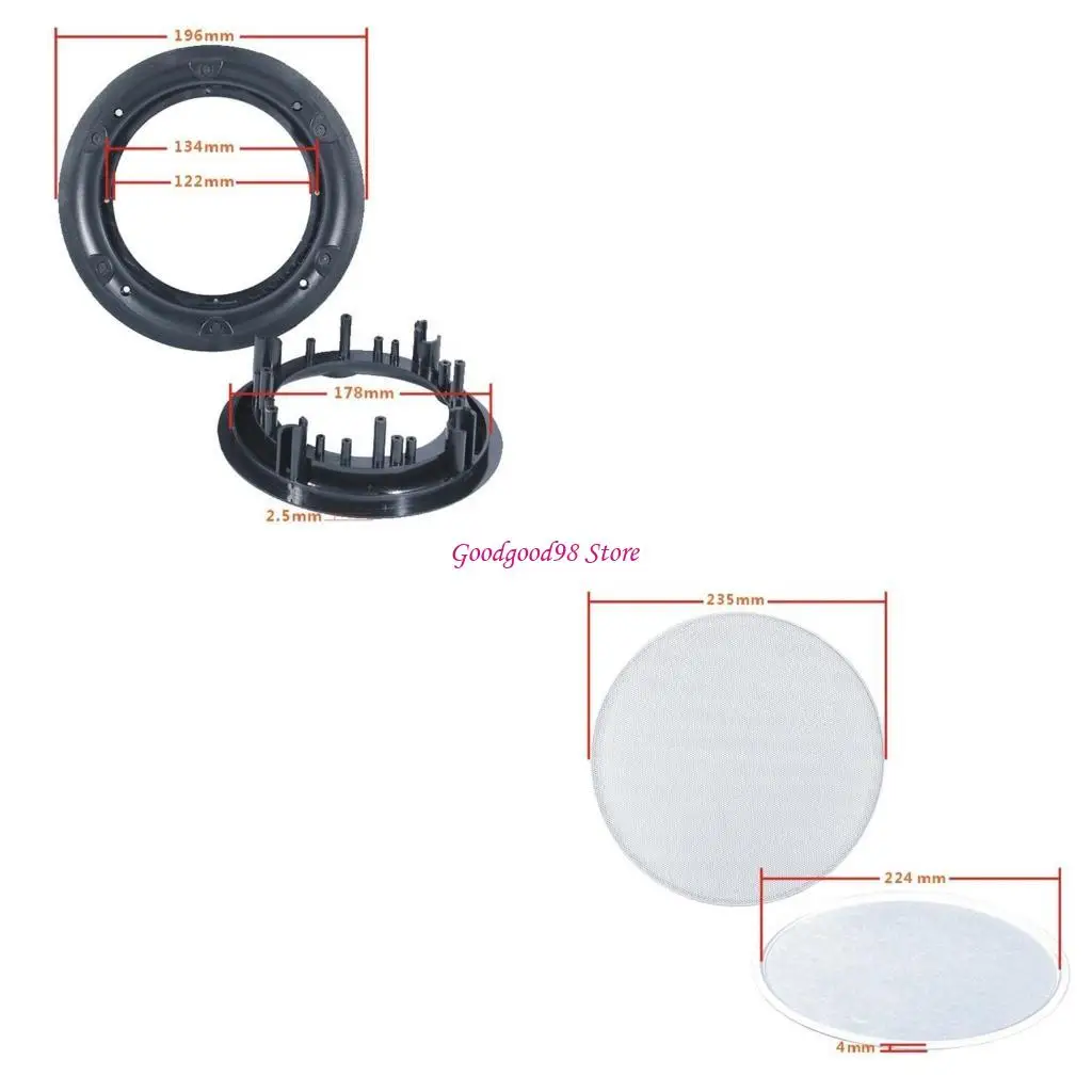 

Mesh Round Speakers Grill Cover Speakers Grills Decorative for Car Speakers Mount W8EC