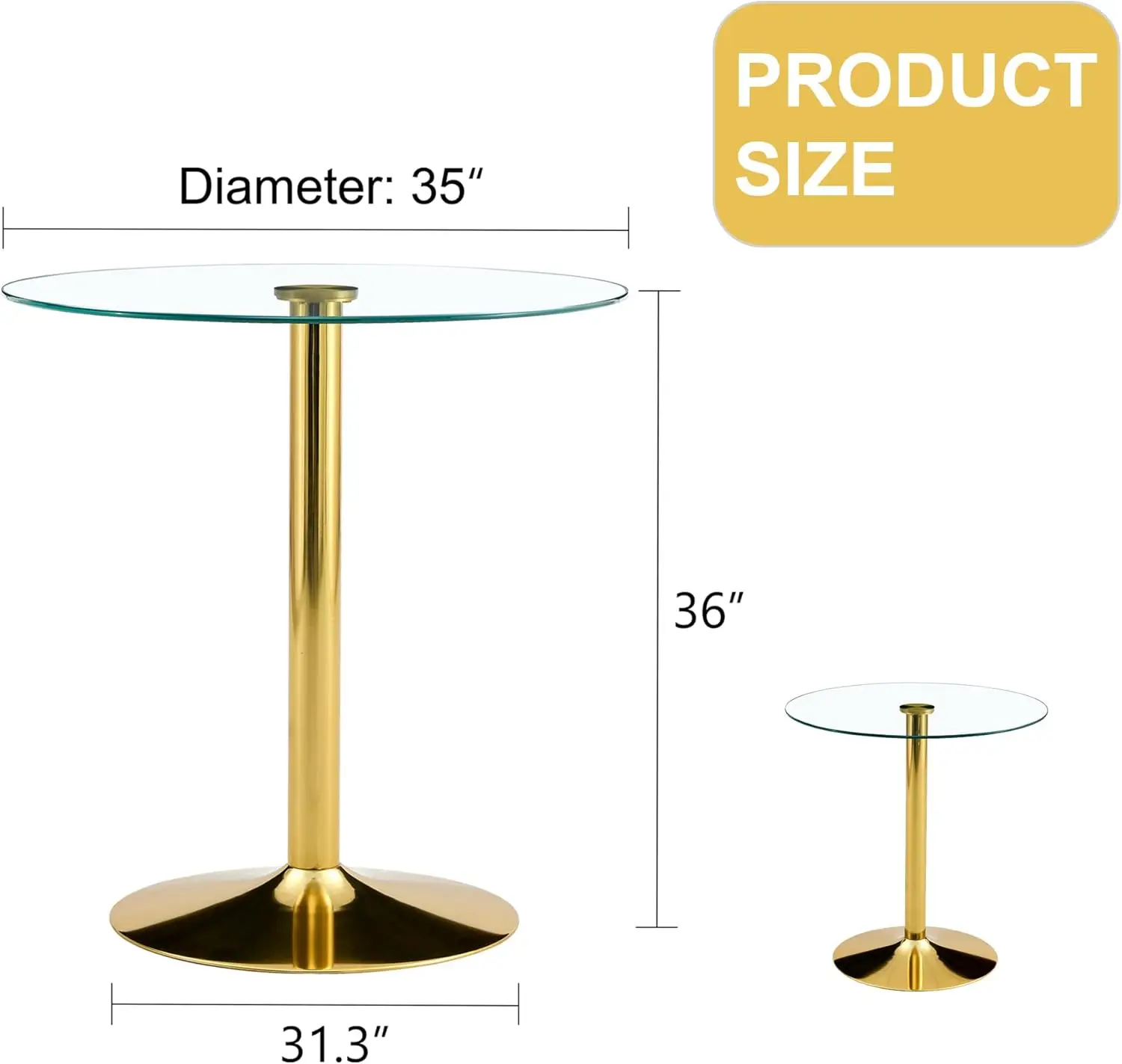 Round Counter Height Table 35