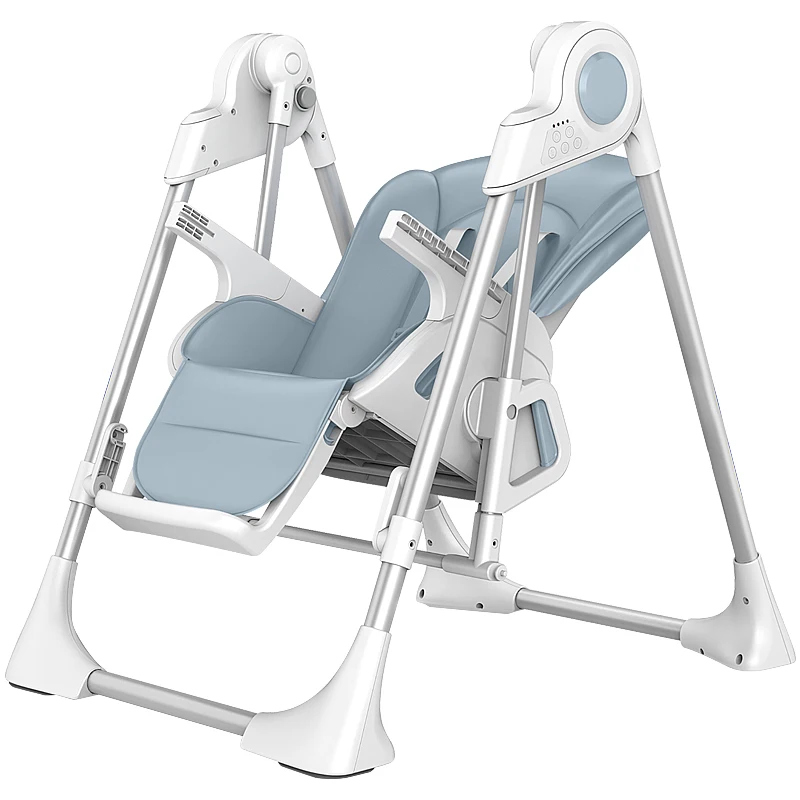 One-key Folding, Adjustable Height & Backrest Positions, Button & APP Control Intelligent Swing Baby High Chair