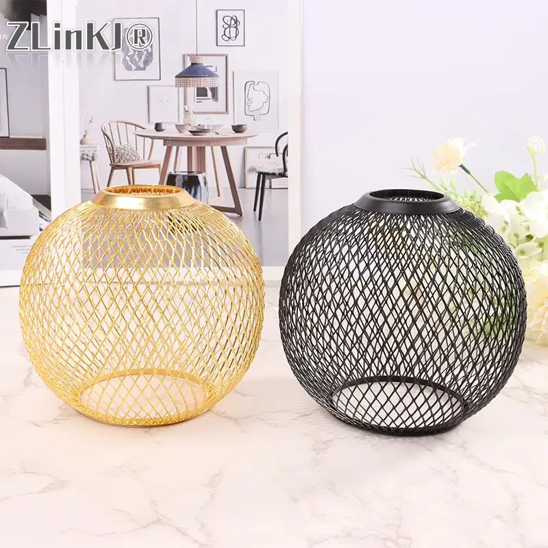 1PC Hollow Out Metal Pendant Lamp Shade Cover Chandelier For Living Room Cafe Hotel Hanging Light Shades Home Decoration