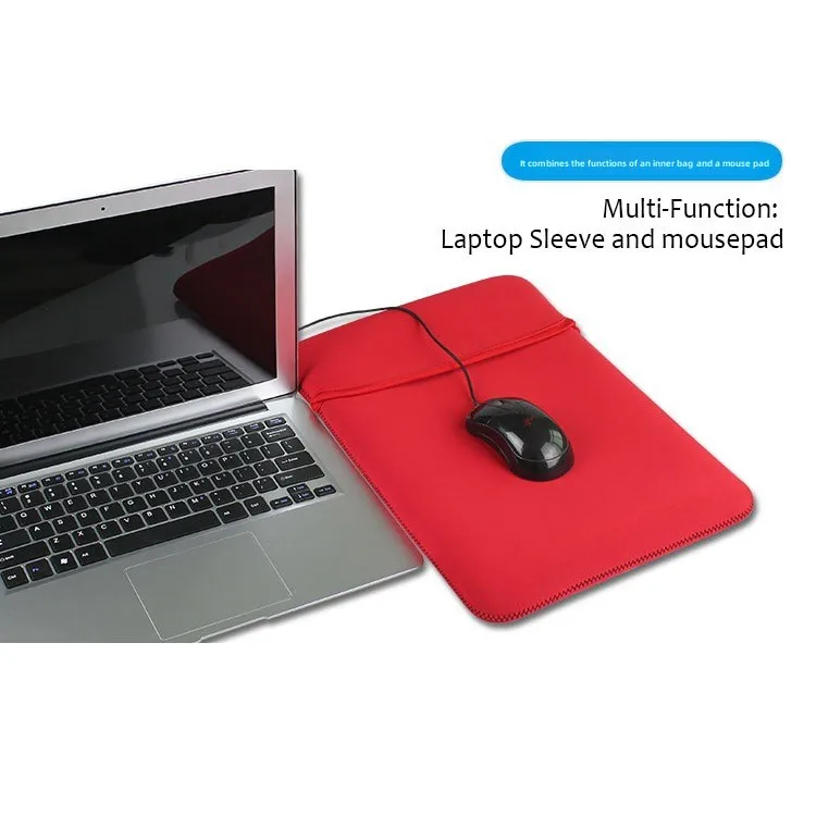 Neopren-Laptop-Hülle 7-17 Zoll Schwarze Schutztasche für Notebook Tablet Ultrabook – Detail 12