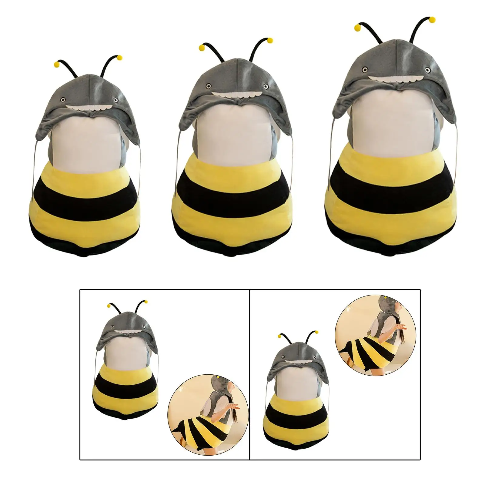Shark Bee Halloween Costume, Roupa Cosplay para Festival, Festa temática, Roupas, Terno
