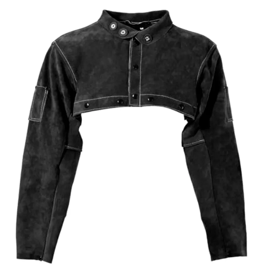 

Leather Welding Cape SleeveHeat Flame Resistant Welder's Jacket for Men and Women