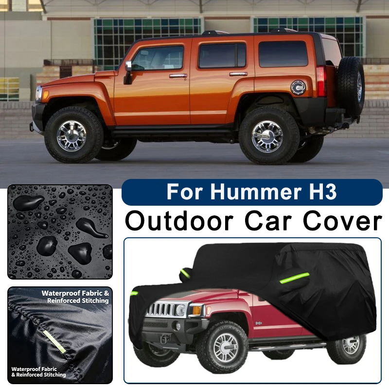 

Outdoor Car Cover Waterproof Dustproof UV Sun Protection, Full Car Protector Exterior Accessories For Hummer H3 GMT345
