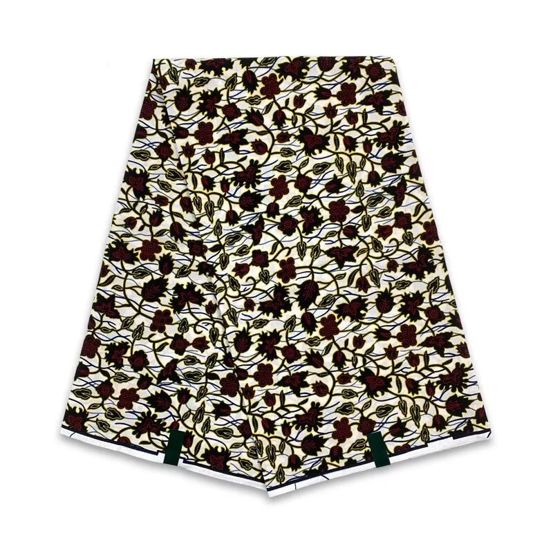 Tela africana de cera real, 100% holandesa de algodón, estampado de bloques nigeriano Ankara, Batik, tela de costura de alta calidad, 6 yardas, lo más nuevo