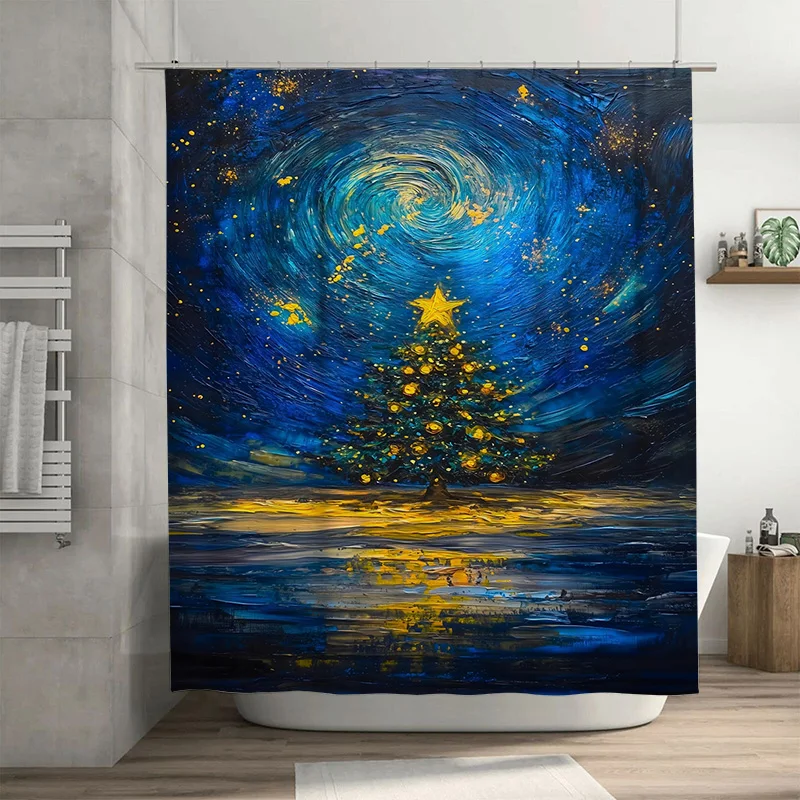 

Занавеска для душа Tuniu Ocean Wave, синий морской пейзаж, декор для ванной комнаты, художественный бирюзовый пляж, современный домашний текстиль, Serene Coastal T