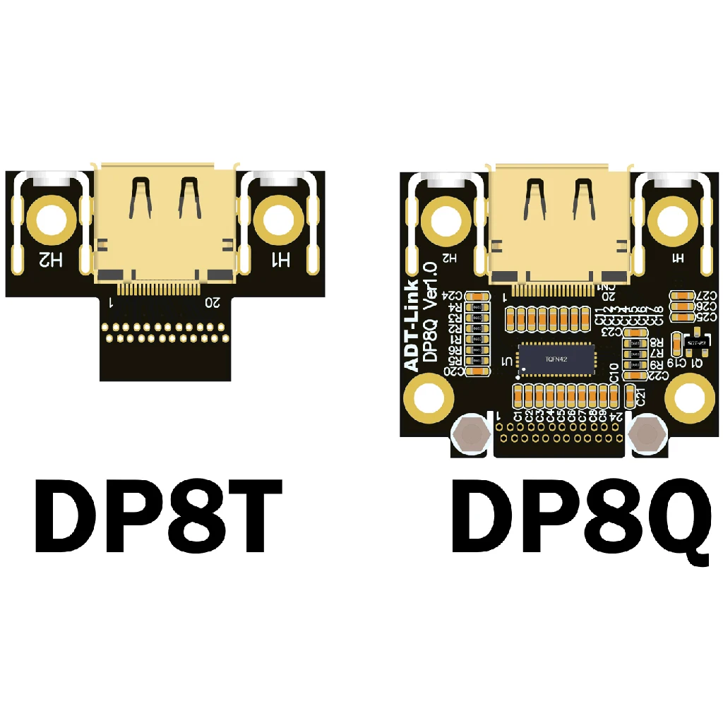 

DP 1.4 Male to Female Extension Cable DisplayPort DP2.1 DR/DSC Elbow Connector Flat Thin Soft Graphics Card Adapter Cable