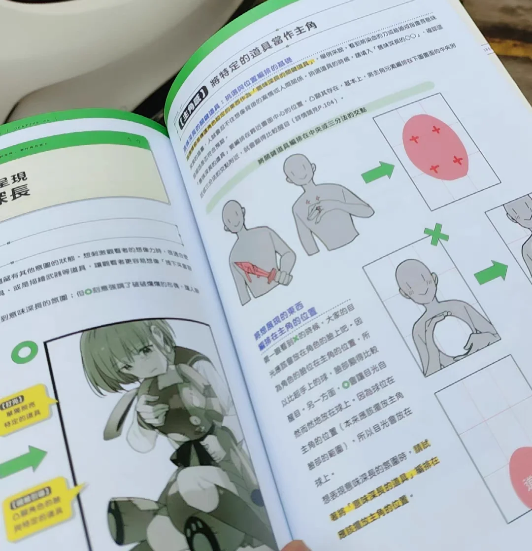 Unlimited Character Poses & Composition Drawing Techniques Book On Manga Illustration Techniques, Traditional Chinese Version