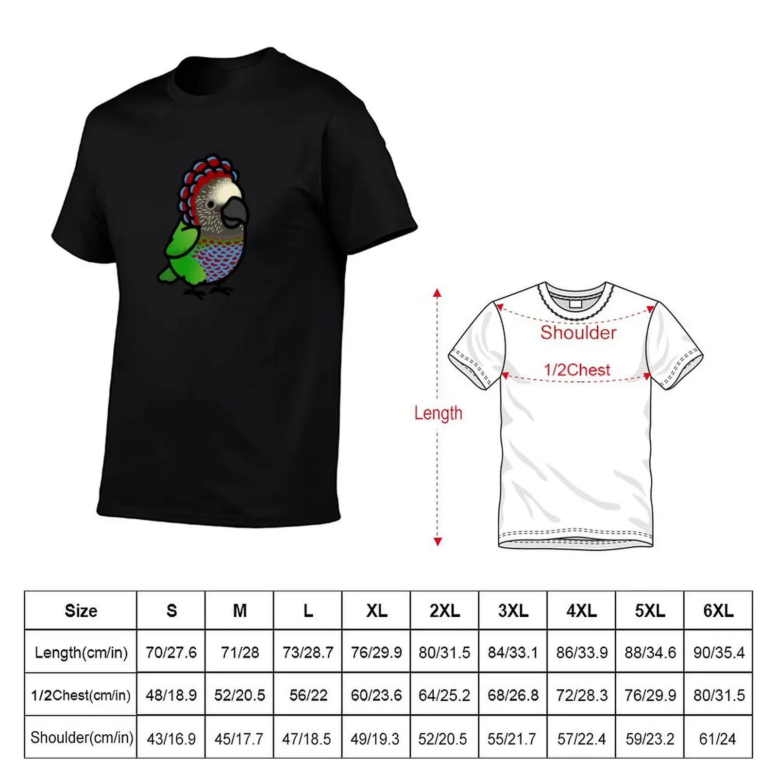 Hawk-headed, Red-fan Parrot T-Shirt luxury t-shirt funny costumes T-shirts for men cotton