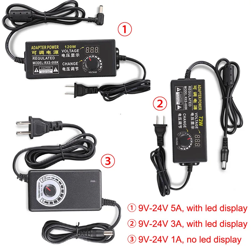 220V To 12V 9V 24V Universal Charger Power Supply Adapter 12V 36V AC DC Transformer Converter Led Power Supply Adjustable V27