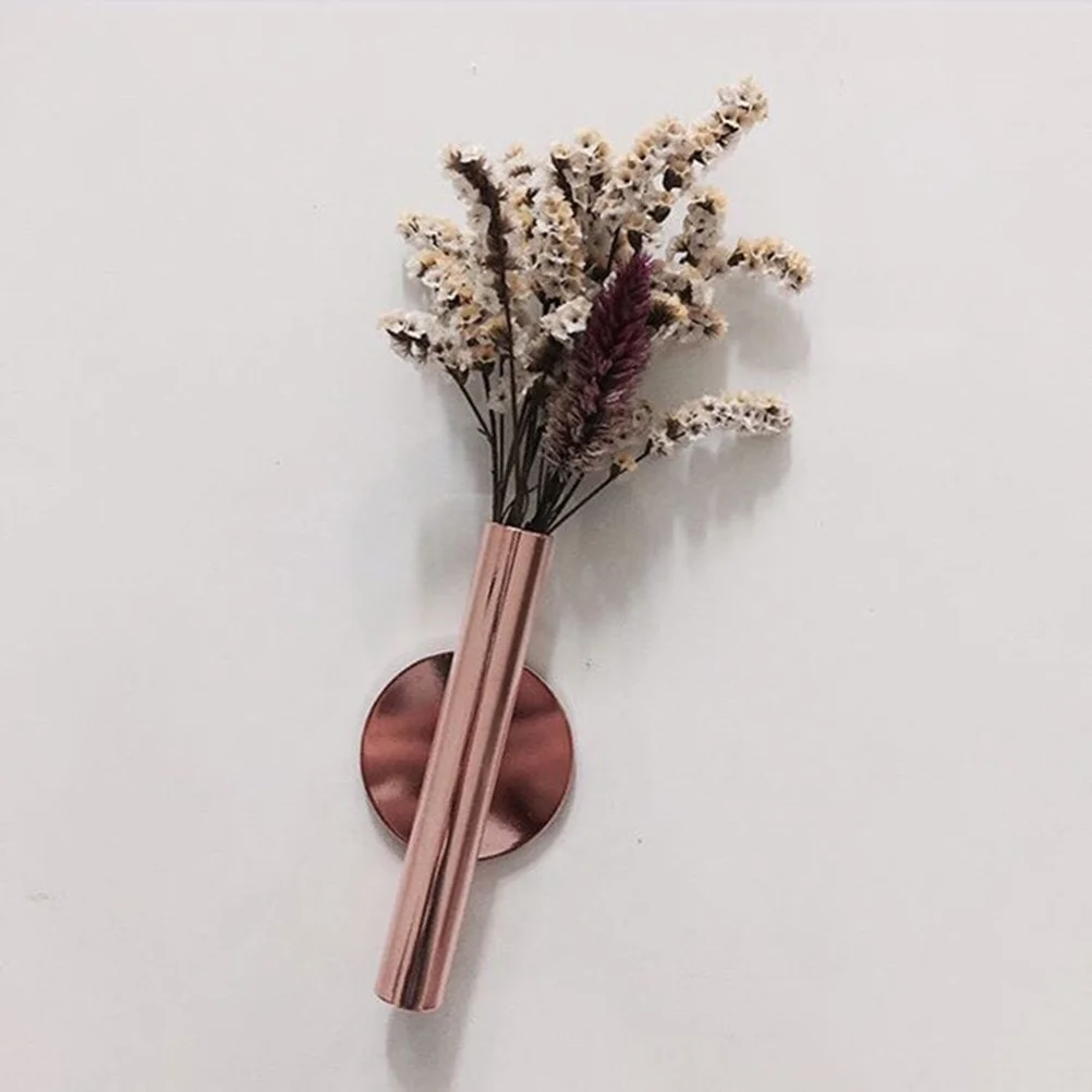 

Iron Wall Mounted Metal Flower Gold Vase for Dried Flowers Home Wedding Party Decoration Metal Vase