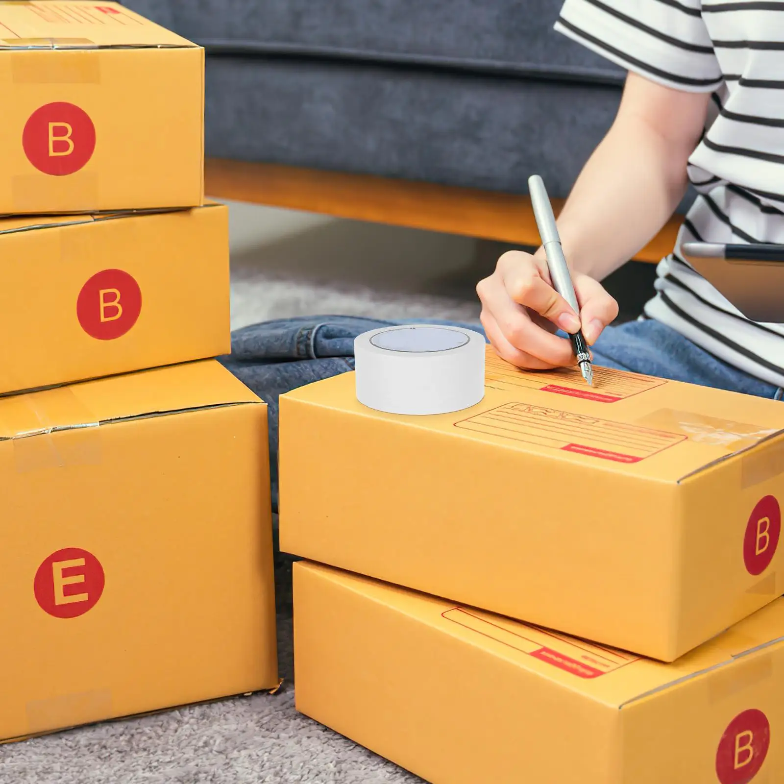 2 Rolls Paper For Boxes 45mmx30m Heavy Duty Tape For Strong Adhesion Packing Tape Sealing Boxes Packing Shipping