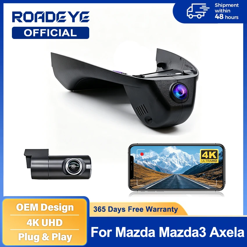 

Car Dvr Front Rear Camera Recorder 4K Dash Cam OEM Dashcam for Mazda 3 Axela 2020 2021 2022 Plug and play Dash Cam