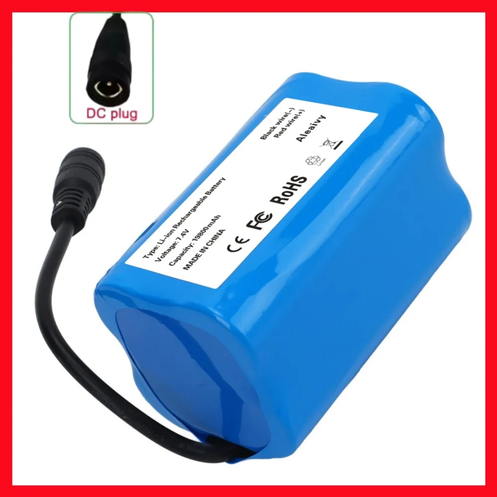 

for T188 2011-5 T888 V007 H18 C18 2S2P 7.4V 19800mAh Li-ion Battery pack for Remote Control/RC Fishing Bait Boat battery.